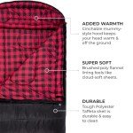 Teton Sports Celsius Flannel Sleeping Bag, Black
