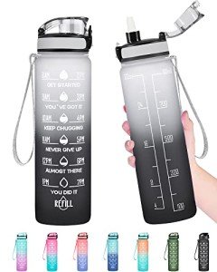 Motivational 32 oz Leakproof Water Bottle