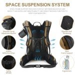 Waterproof 35L Hiking Backpack with 3L Bladder