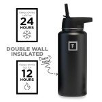 32 oz Insulated Water Bottle with 3 Lids