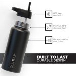 32 oz Insulated Water Bottle with 3 Lids