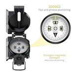 Military-Grade Hiking Compass with Lanyard and Pouch