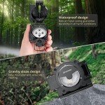 Military-Grade Hiking Compass with Lanyard and Pouch