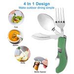 5 Pack Portable Stainless Steel Camping Utensils
