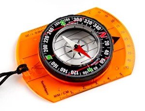 Hiking Compass for Kids - Orange Baseplate Design