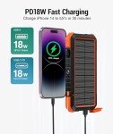 Solar Power Bank with Fast Charging & Flashlight