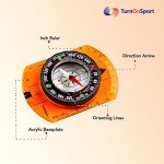 Hiking Compass for Kids - Orange Baseplate Design