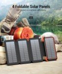 Solar Power Bank with Fast Charging & Flashlight