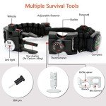 20-in-1 Survival Paracord Bracelet with LED Light