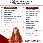 150-Piece Emergency First Aid Kit with Foil Blanket