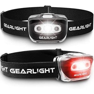 Bright LED Headlamps - 2 Pack with Adjustable Bands