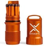 Waterproof Camping Match Kit Holder - Blaze Orange