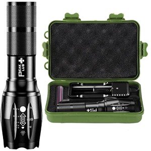 PeakPlus Rechargeable Tactical Flashlight with Charger