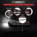 PeakPlus Rechargeable Tactical Flashlight with Charger