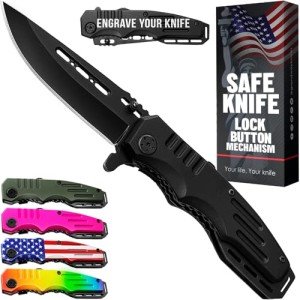 Spring-Assisted Pocket Knife for EDC and Survival