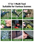 17-in-1 Survival Multitool Knife and Accessories