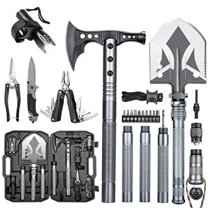 Multifunctional Tactical Shovel and Hatchet Combo