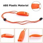 6-Pack Emergency Whistles with Reflective Lanyard