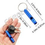 Loud Aluminum Emergency Whistle Keychain - 35 Pieces