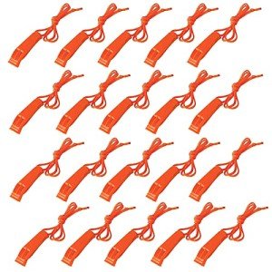 Emergency Whistle Kit with Lanyard - 20 Pack