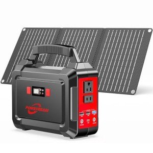 Portable Solar Generator with Power Bank and Panel
