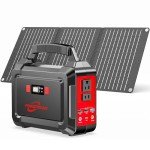 Portable Solar Generator with Power Bank and Panel