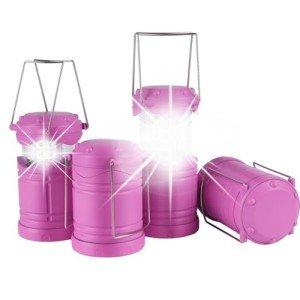 Pink LED Camping Lanterns - 4 Pack Emergency Kit