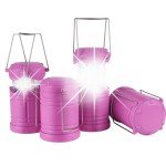 Pink LED Camping Lanterns - 4 Pack Emergency Kit