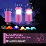 Pink LED Camping Lanterns - 4 Pack Emergency Kit