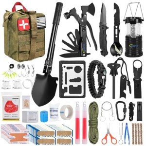 170 PCS Emergency Survival Kit for Outdoor Adventures