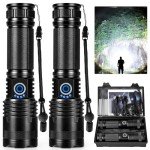 Super Bright Rechargeable LED Flashlight (2 Pack)