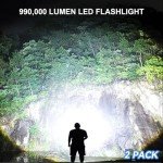 Super Bright Rechargeable LED Flashlight (2 Pack)