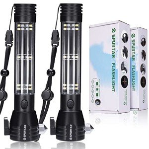 Solar-Powered Emergency Flashlight Kit with Accessories
