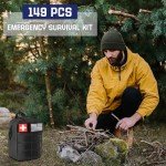 149-Piece Emergency Survival Kit with First Aid