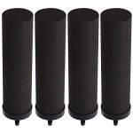 4-Pack Black Water Filters for Emergency Kits