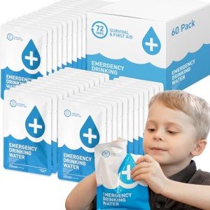 USA Made Emergency Water Rations Pack (60 Packets)