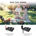 Camplux Portable Dual Fuel Camping Stove with Case