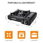 Camplux Portable Dual Fuel Camping Stove with Case