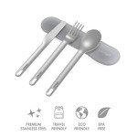 Portable Stainless Steel Utensil Set with Case