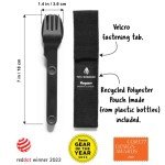 Magnetic Camping Cutlery Set - 3 Piece Black