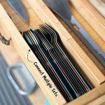 Magnetic Camping Cutlery Set - 3 Piece Black