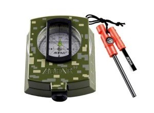 Military Compass and Fire Starter Survival Kit