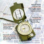 Military Grade Lensatic Compass for Outdoor Navigation