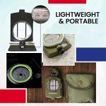 Military Grade Lensatic Compass for Outdoor Navigation