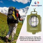 Military Grade Lensatic Compass for Outdoor Navigation