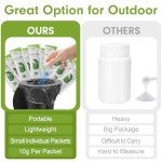 30 Packets Portable Toilet Poo Gel for Camping