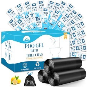 30 Count Portable Toilet Bags & Pee Powder Set