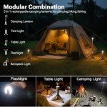 Telescoping Waterproof Camping Lantern with 12000mAh Battery
