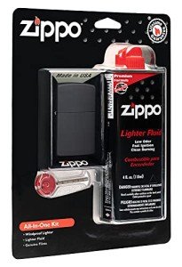 Zippo All-in-One Black Windproof Lighter Kit
