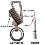 Emergency Permanent Match Bottle Opener Keychain